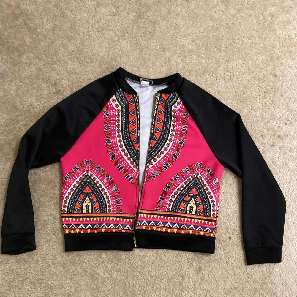 A bomber jacket with a hint of bohemian flare